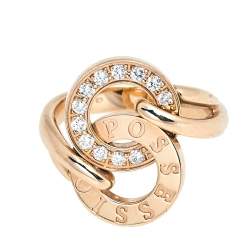 مملوكة مسبقًا Piaget Possession Toi Moi Diamond 18K Rose Gold Ring Size 54
