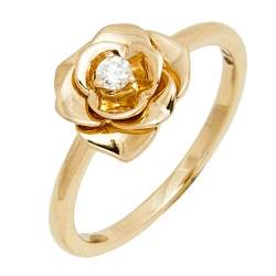 Piaget Rose Diamond 18k Rose Gold Ring Size 52