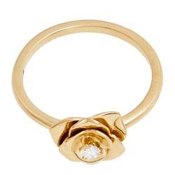 Piaget Rose Diamond 18k Rose Gold Ring Size 52