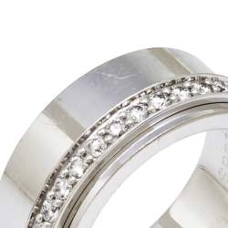 Pre Owned Piaget Possession Diamond 18K White Gold Ring Size 50