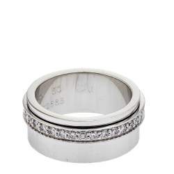 Pre Owned Piaget Possession Diamond 18K White Gold Ring Size 50