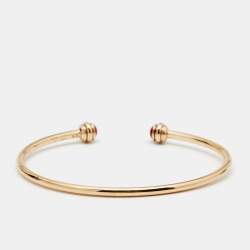 Piaget Possession Carnelian 18k Rose Gold Open Cuff Bracelet 16