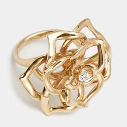 Piaget Rose Diamond 18k Rose Gold Large Model Ring Size 53