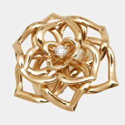 Piaget Rose Diamond 18k Rose Gold Large Model Ring Size 53
