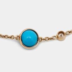 Pre Owned Piaget Possession Turquoise Diamond 18K Rose Gold Bracelet