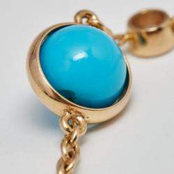 Pre Owned Piaget Possession Turquoise Diamond 18K Rose Gold Bracelet