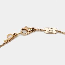 Pre Owned Piaget Possession Carnelian Diamond 18k Rose Gold Chain Necklace