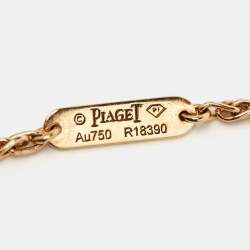 Pre Owned Piaget Possession Carnelian Diamond 18k Rose Gold Pendant Necklace