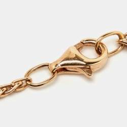 Pre Owned Piaget Possession Carnelian Diamond 18k Rose Gold Pendant Necklace