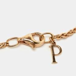 Pre Owned Piaget Possession Carnelian Diamond 18k Rose Gold Pendant Necklace