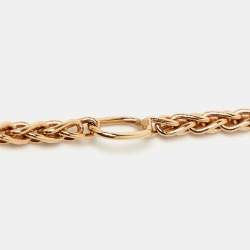 Pre Owned Piaget Possession Carnelian Diamond 18k Rose Gold Pendant Necklace