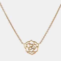 Pre Owned Piaget Rose Diamond 18k Rose Gold Chain Necklace