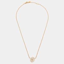 Pre Owned Piaget Rose Diamond 18k Rose Gold Chain Necklace