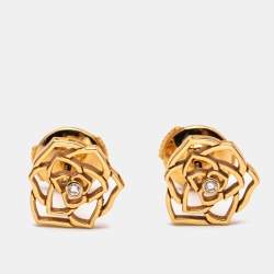 Piaget Rose Diamonds 18k Rose Gold Stud Earrings