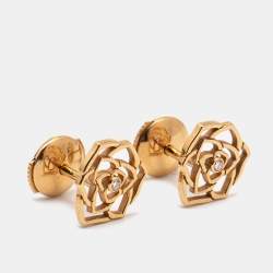Piaget Rose Diamonds 18k Rose Gold Stud Earrings