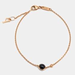 Pre Owned Piaget Possession Diamond Onyx 18k Rose Gold Bracelet
