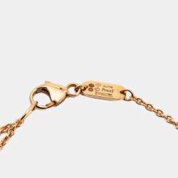 Pre Owned Piaget Possession Diamond Onyx 18k Rose Gold Bracelet