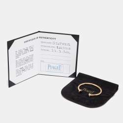 Pre Owned Piaget Possession Diamond Onyx 18k Rose Gold Cuff Bracelet 15