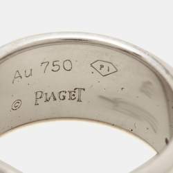 Pre Owned Piaget Possession Diamond 18k White Gold Ring Size 48