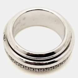 Pre Owned Piaget Possession Diamond 18k White Gold Ring Size 48