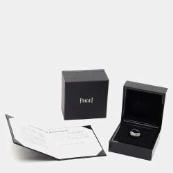 Pre Owned Piaget Possession Diamond 18k White Gold Ring Size 48