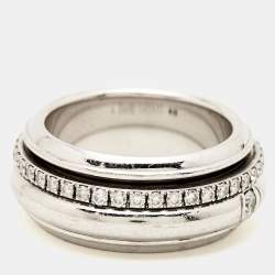 Pre Owned Piaget Possession Diamond 18k White Gold Ring Size 48