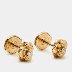 Lux Boutique 29 - LV button stud earrings, 18 k gold