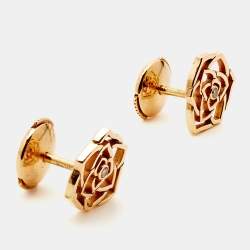 Pre Owned أقراط بياجيه ذهب وردي عيار 18 وألماس