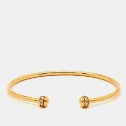 Pre Owned Piaget Possession Diamond 18k Rose Gold Open Cuff Bracelet 16
