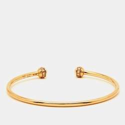 Pre Owned Piaget Possession Diamond 18k Rose Gold Open Cuff Bracelet 16