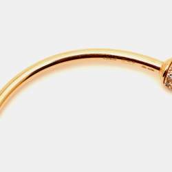 Pre Owned Piaget Possession Diamond 18k Rose Gold Open Cuff Bracelet 16