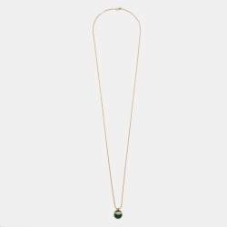 Piaget Possession Malachite Diamond 18k Rose Gold Necklace