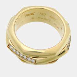 Pre Owned Piaget 18K Yellow Gold and Diamond Possession Band Ring  EU 58