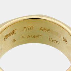 Pre Owned Piaget 18K Yellow Gold and Diamond Possession Band Ring  EU 58