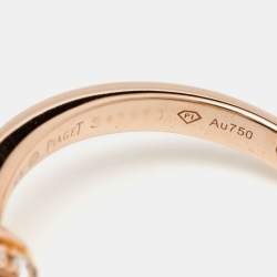 Piaget Possession Turquoise Diamond 18k Rose Gold Ring Size 51