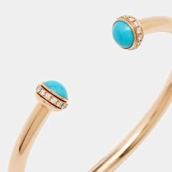 Piaget Possession Turquoise Diamond 18k Rose Gold Bracelet 15