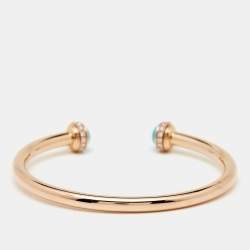 Piaget Possession Turquoise Diamond 18k Rose Gold Bracelet 15
