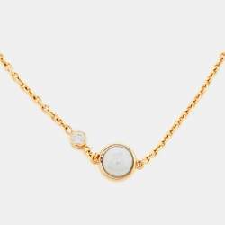 Pre Owned Piaget Possession Mother of Pearl Bead Diamond 18k Rose Gold Bracelet