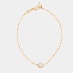 Pre Owned Piaget Possession Mother of Pearl Bead Diamond 18k Rose Gold Bracelet