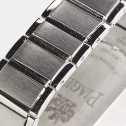 Pre Owned Piaget Black 18K White Gold Polo P10114 Unisex Wristwatch 38 mm