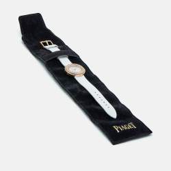 Piaget Silver 18K Rose Gold Diamond Satin Possession GOA36188 Women's Wristwatch 29 mm