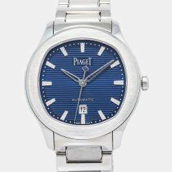 Piaget Polo Date GOA46018 Blue Stainless-Steel Automatic Women's Wristwatch 36 mm
