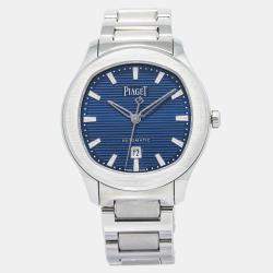 Piaget Polo Date GOA46018 Blue Stainless-Steel Automatic Women's Wristwatch 36 mm