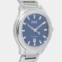 Piaget Polo Date GOA46018 Blue Stainless-Steel Automatic Women's Wristwatch 36 mm