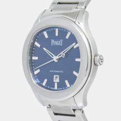 Piaget Polo Date GOA46018 Blue Stainless-Steel Automatic Women's Wristwatch 36 mm