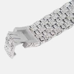 Pre Owned Piaget Tradition 8296D23 Manual Winding Silver 18k White Gold Diamond Women's Wristwatch 21 mm