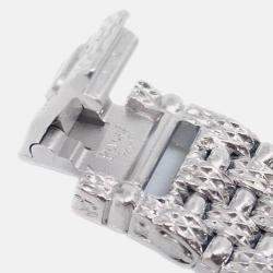 Pre Owned Piaget Tradition 8296D23 Manual Winding Silver 18k White Gold Diamond Women's Wristwatch 21 mm