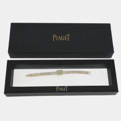 Pre Owned Piaget Limelight 15421 C626 Quartz Silver 18k Yellow Gold Women's Wristwatch 15 mm