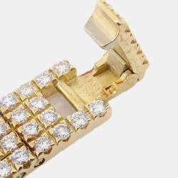 Pre Owned Piaget Limelight 15421 C626 Quartz Silver 18k Yellow Gold Women's Wristwatch 15 mm