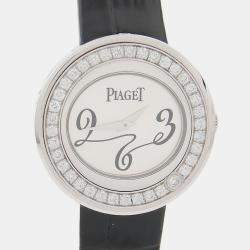 Pre Owned Piaget Possession Diamond G0A30107 Quartz White Gold Stainless Steel Women's Wristwatch 28.5 mm